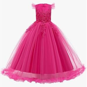 Flower Girls Maxi Dress Bridesmaid Wedding Pageant Party Princess Communion